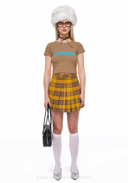 Full Time Lesbian Pride Y2K Baby Tee Cherrykitten