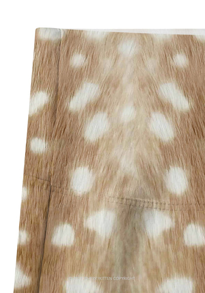 Deer Texture Y2K Print Gym Shorts Cherrykitten