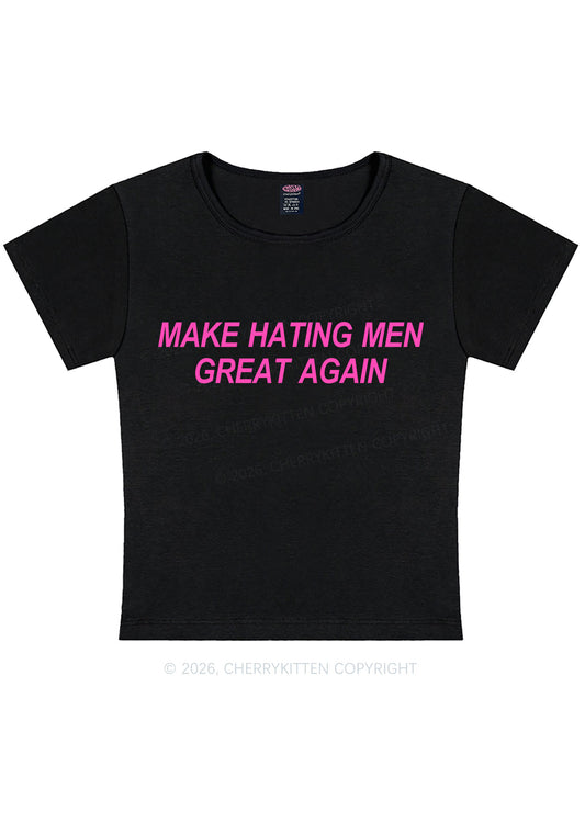 Make Hating Men Great Again Y2K Baby Tee Cherrykitten