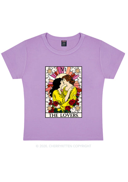 Kissing Lesbians Pride Y2K Baby Tee Cherrykitten