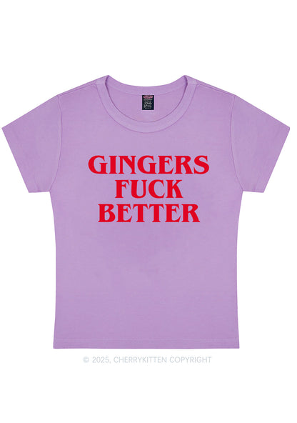 Gingers Fxxk Better Y2K Baby Tee Cherrykitten