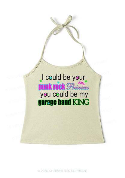 Punk Rock Princess Y2K Halter Neck Cami Cherrykitten