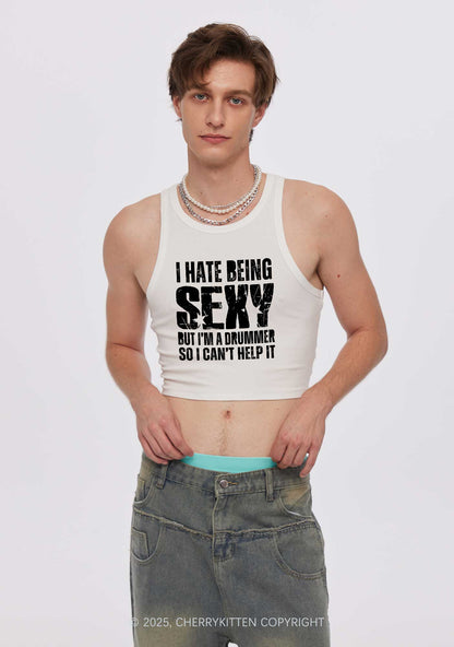 I Hate Being Sexy Y2K Crop Tank Top Cherrykitten