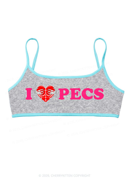 I Love Pecs Y2K Super Crop Cami Cherrykitten