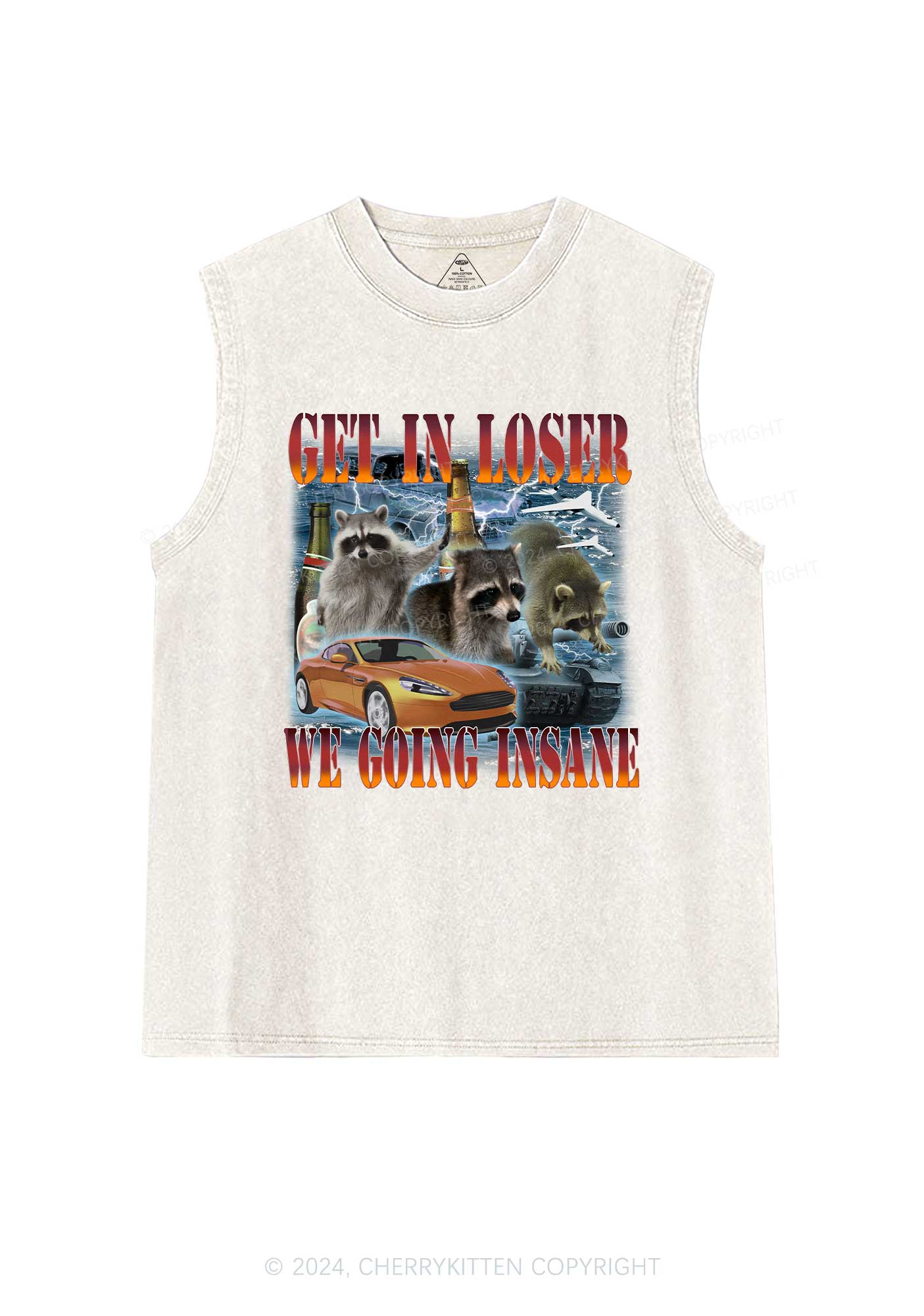 We Going Insane Y2K Washed Tank Cherrykitten