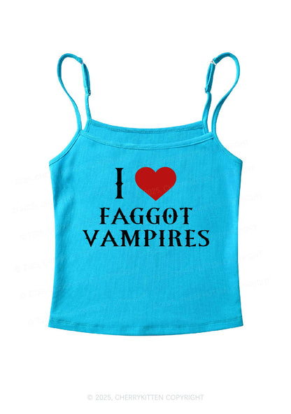 I Love Faggot Vampires Pride Y2K Spaghetti Strap Cami Cherrykitten