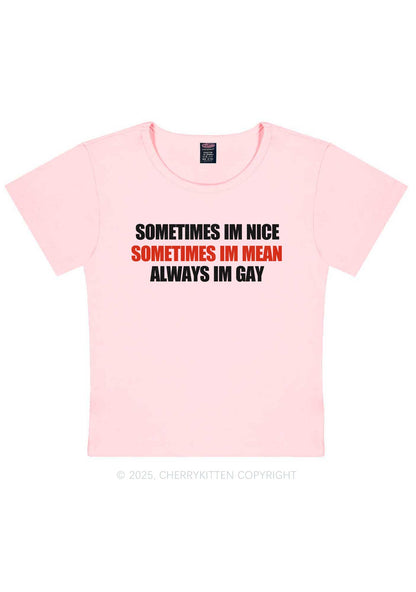 Sometimes Im Mean Y2K Baby Tee Cherrykitten
