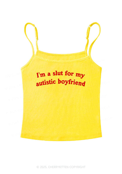 Slxt For My Autistic BF Y2K Spaghetti Strap Cami Cherrykitten