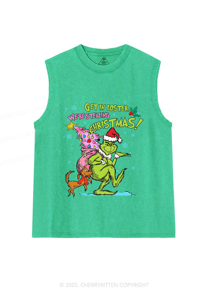 We Are Stealing Christmas Y2K Washed Muscle Tank Cherrykitten