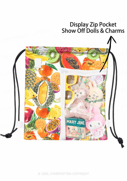 Tropical Fruit Pride Y2K Drawstring Itabag Backpack Cherrykitten