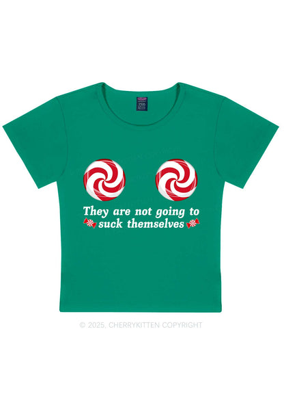 Christmas Suxk Themselves Y2K Baby Tee Cherrykitten
