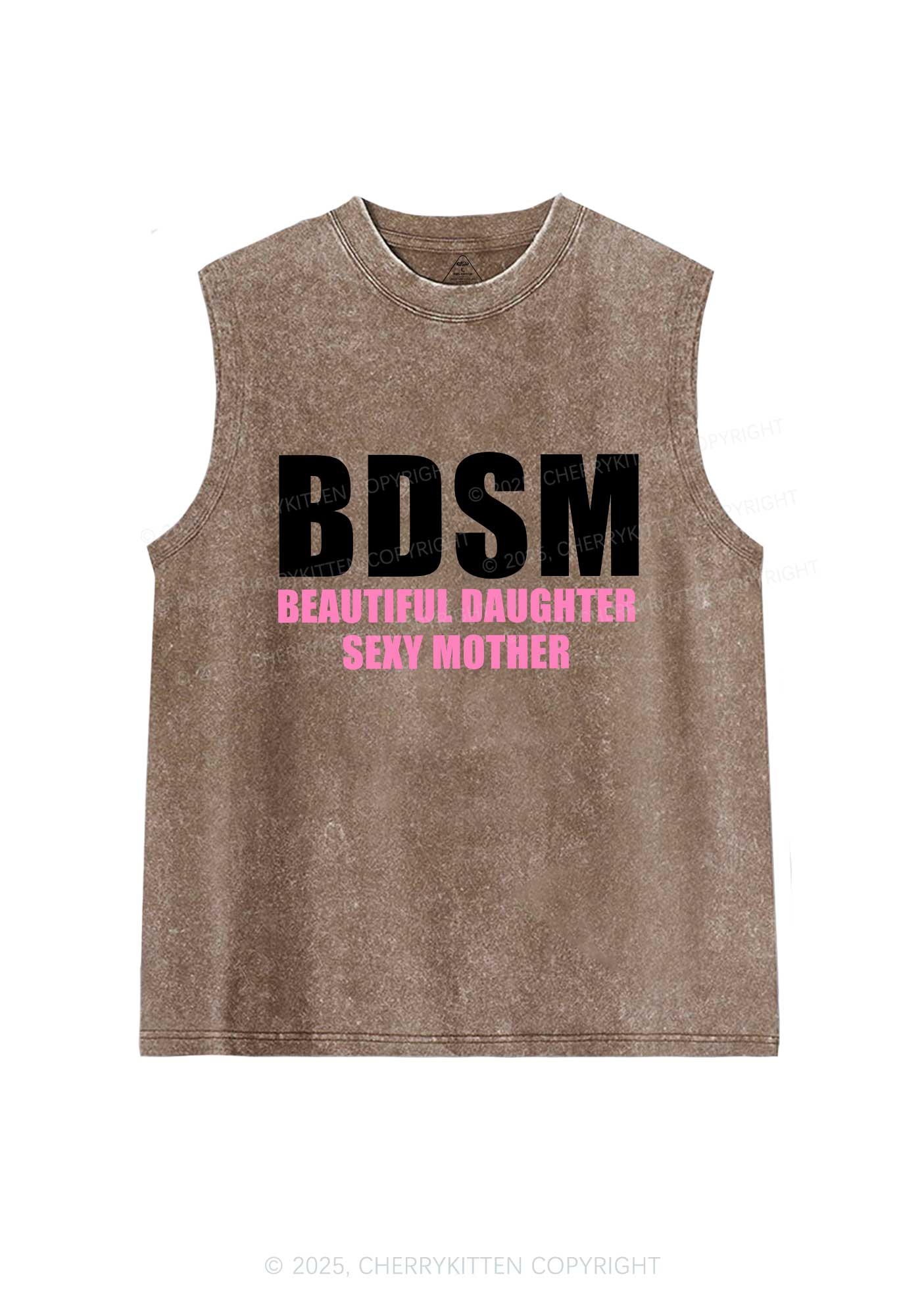 BDSM Daughter Mother Y2K Washed Muscle Tank Cherrykitten