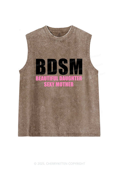 BDSM Daughter Mother Y2K Washed Muscle Tank Cherrykitten