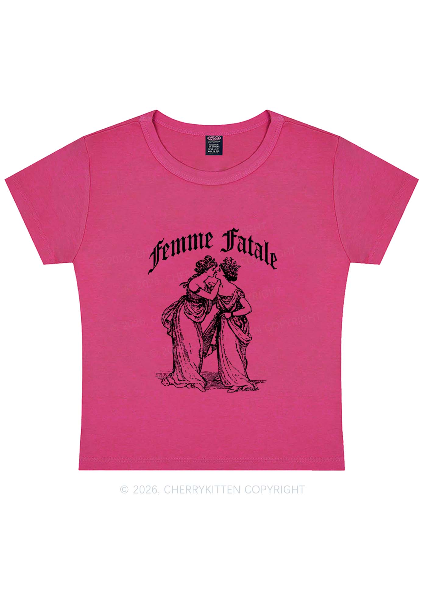 Femme Fatale Women Pride Y2K Baby Tee Cherrykitten