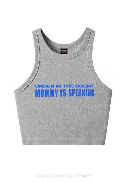 Mommy Is Speaking Y2K Crop Tank Top Cherrykitten