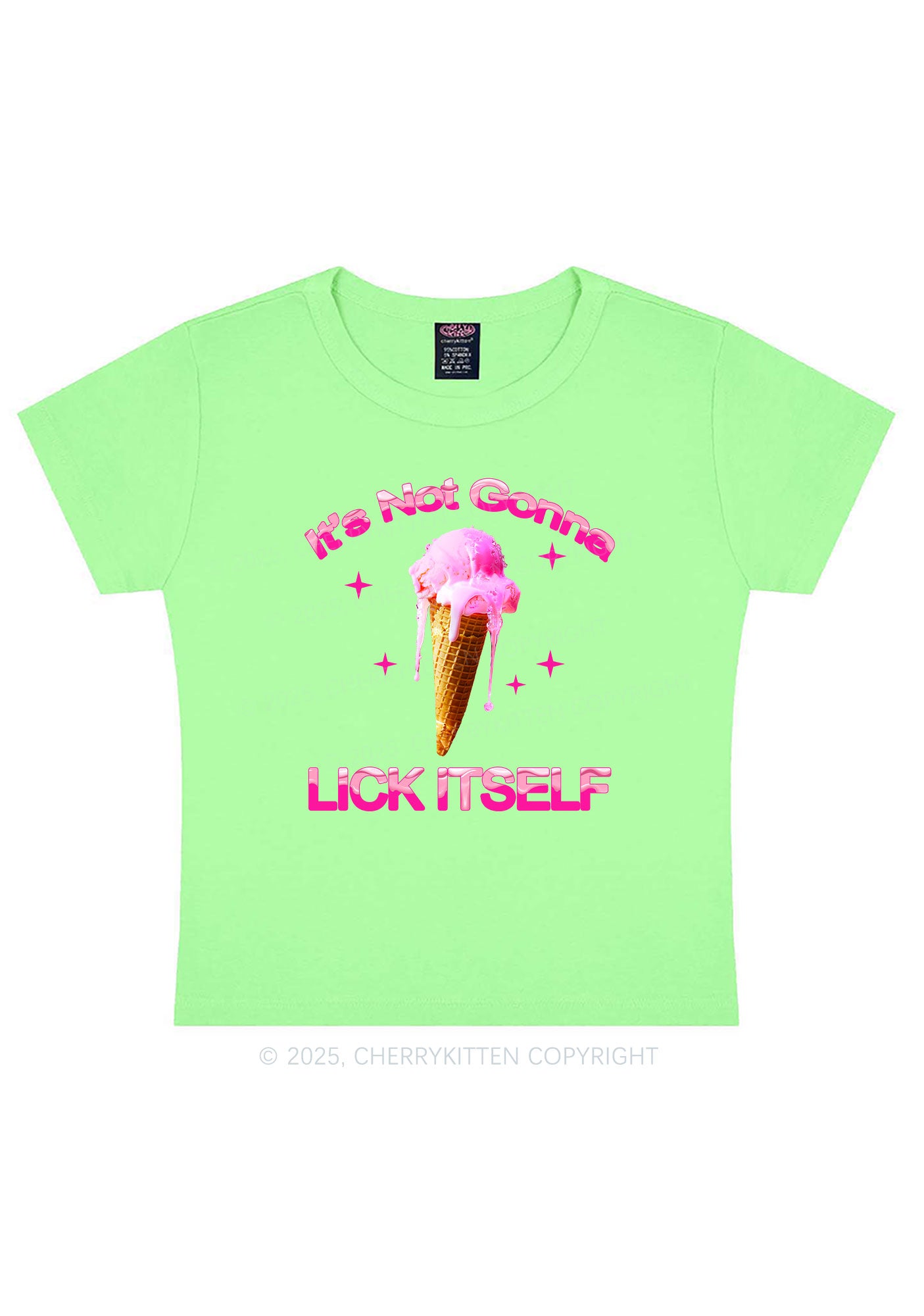 Ice Cream Lick Itself Y2K Baby Tee Cherrykitten