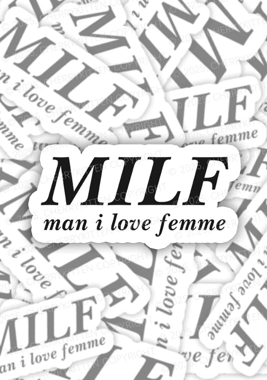 Man I Love Femme Pride 1Pc Y2K Sticker Cherrykitten