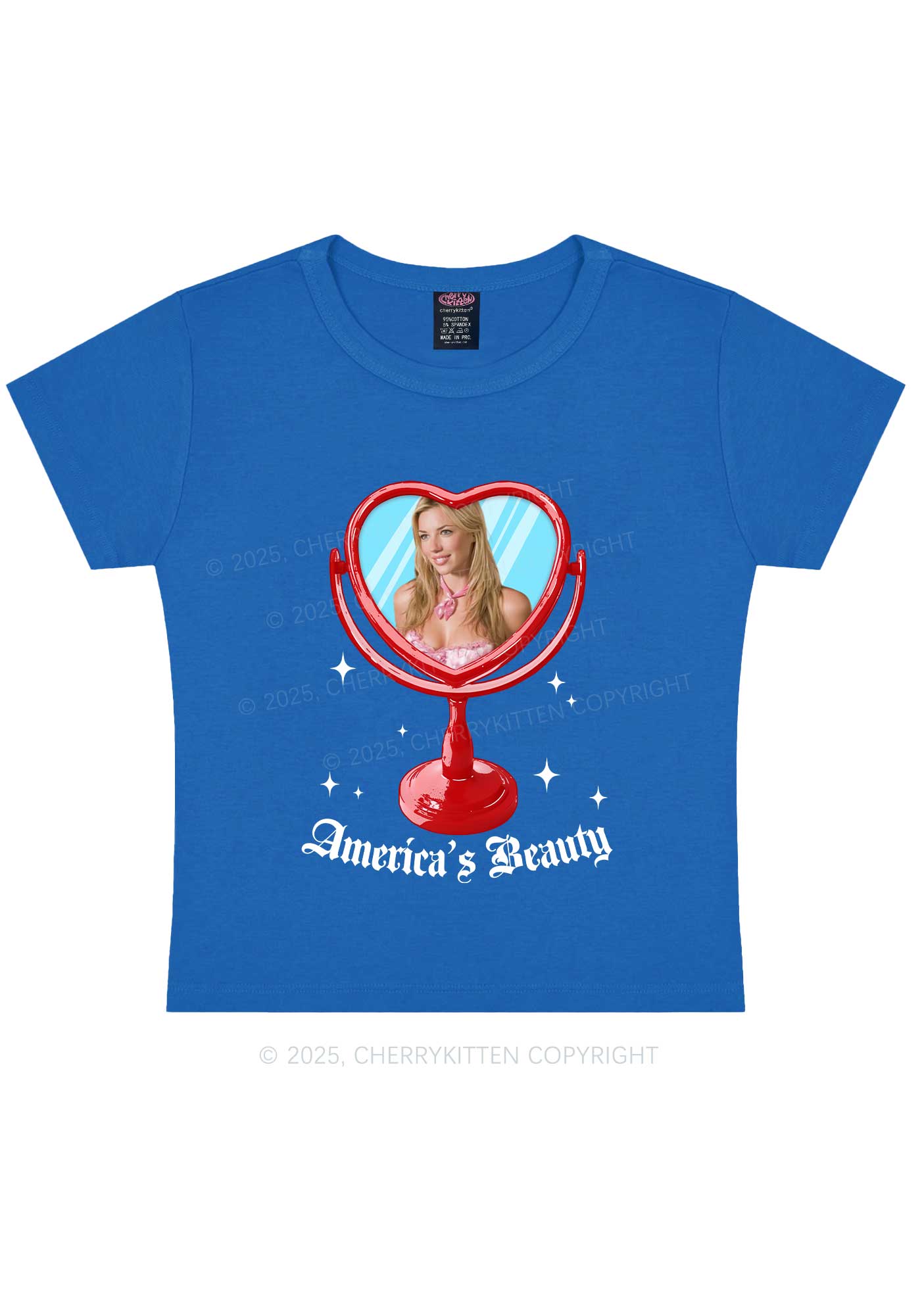 Custom Mirror Beauty Y2K Baby Tee Cherrykitten