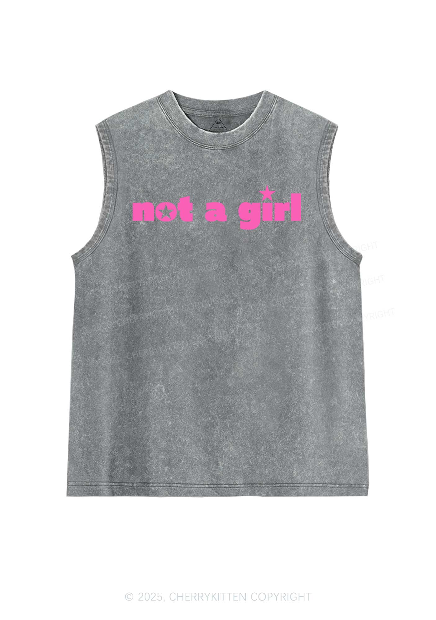 Not A Girl Y2K Washed Muscle Tank Cherrykitten