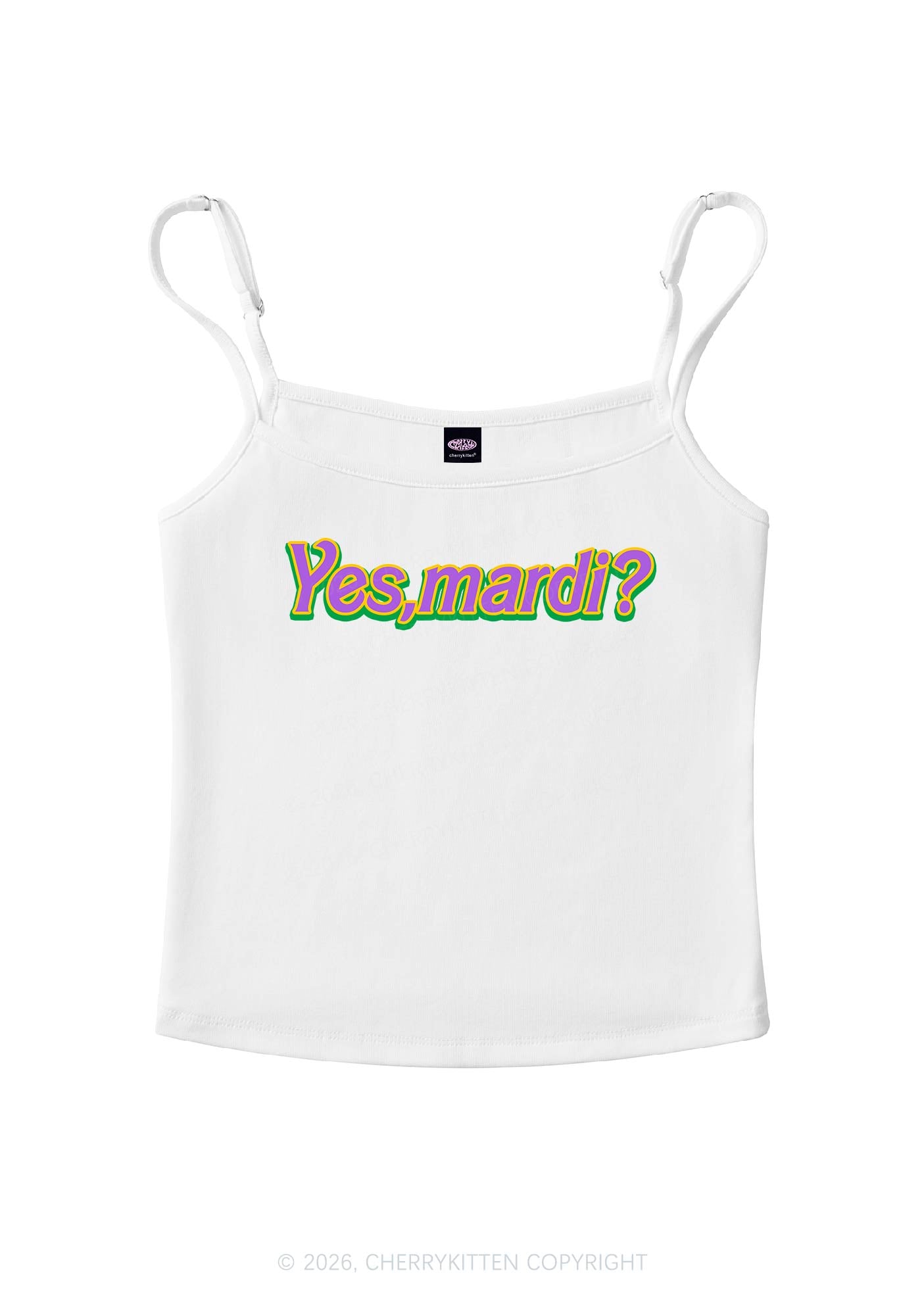 Yes Mardi Y2K Spaghetti Strap Cami Cherrykitten