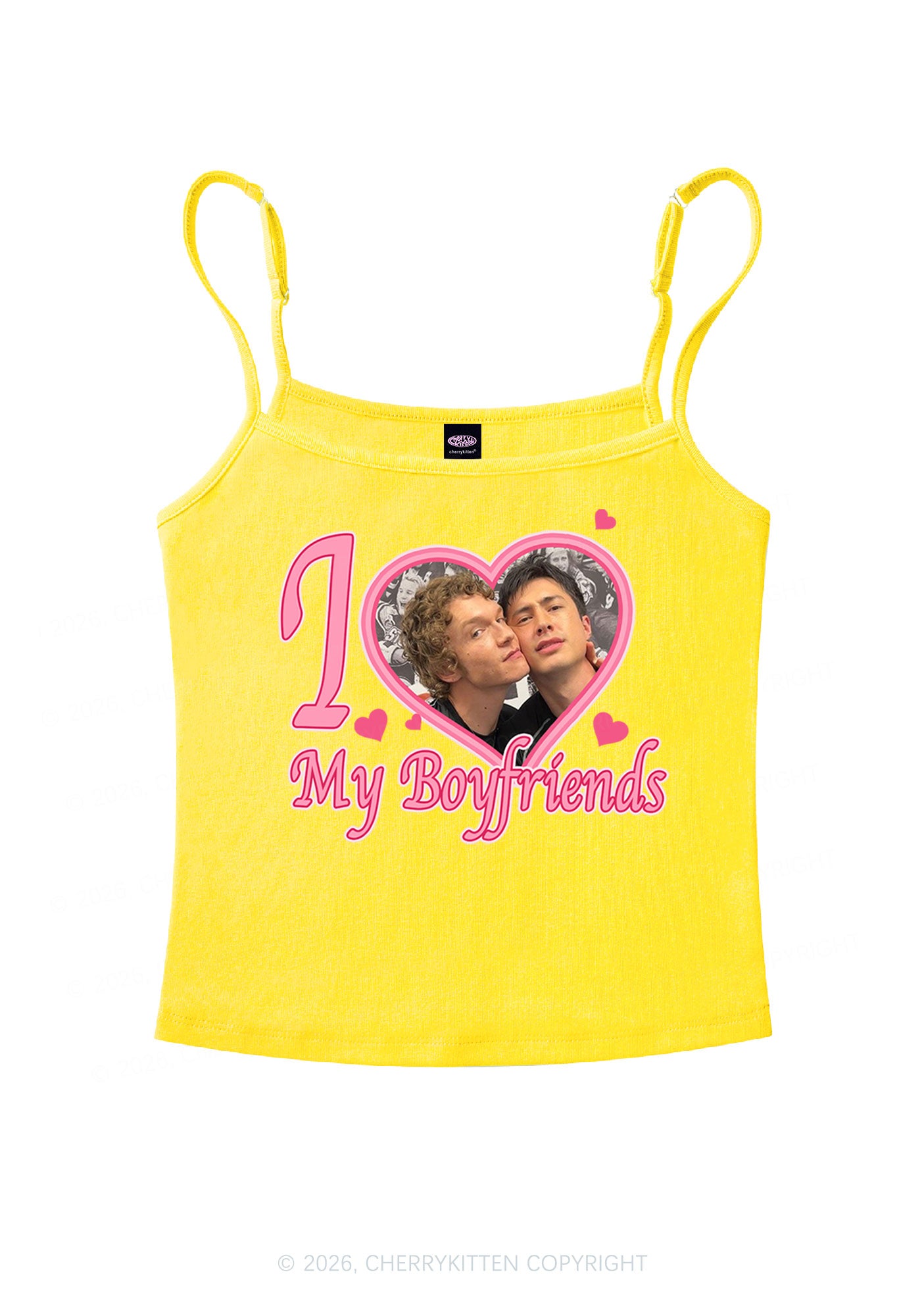 I Love My Boyfriends HR Y2K Spaghetti Strap Cami Cherrykitten