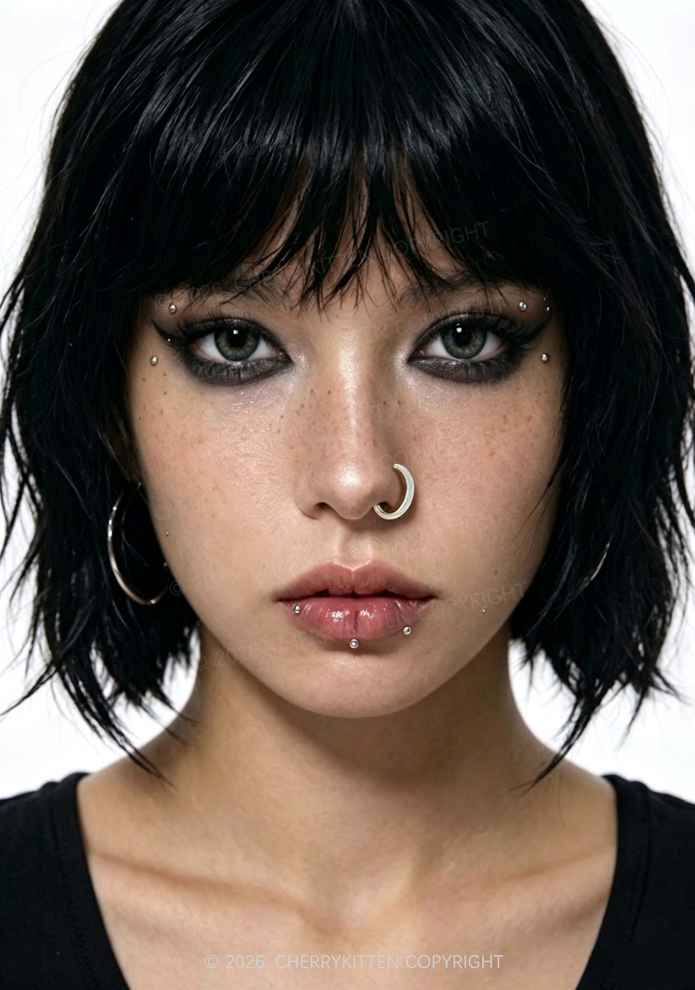 1pc Glitter Nose Ring Y2K Piercing Cherrykitten