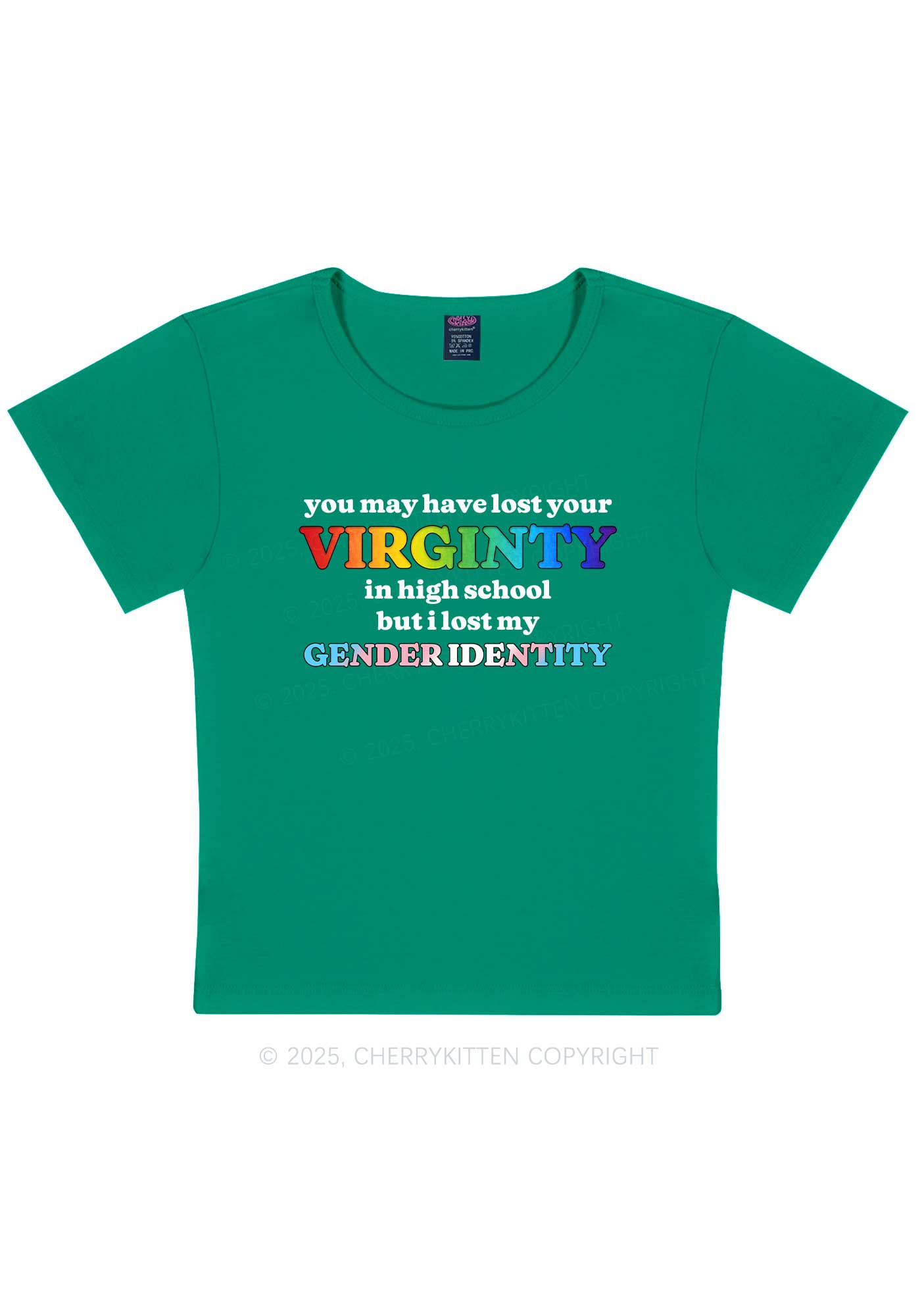 I Lost My Gender Identity Pride Y2K Baby Tee Cherrykitten