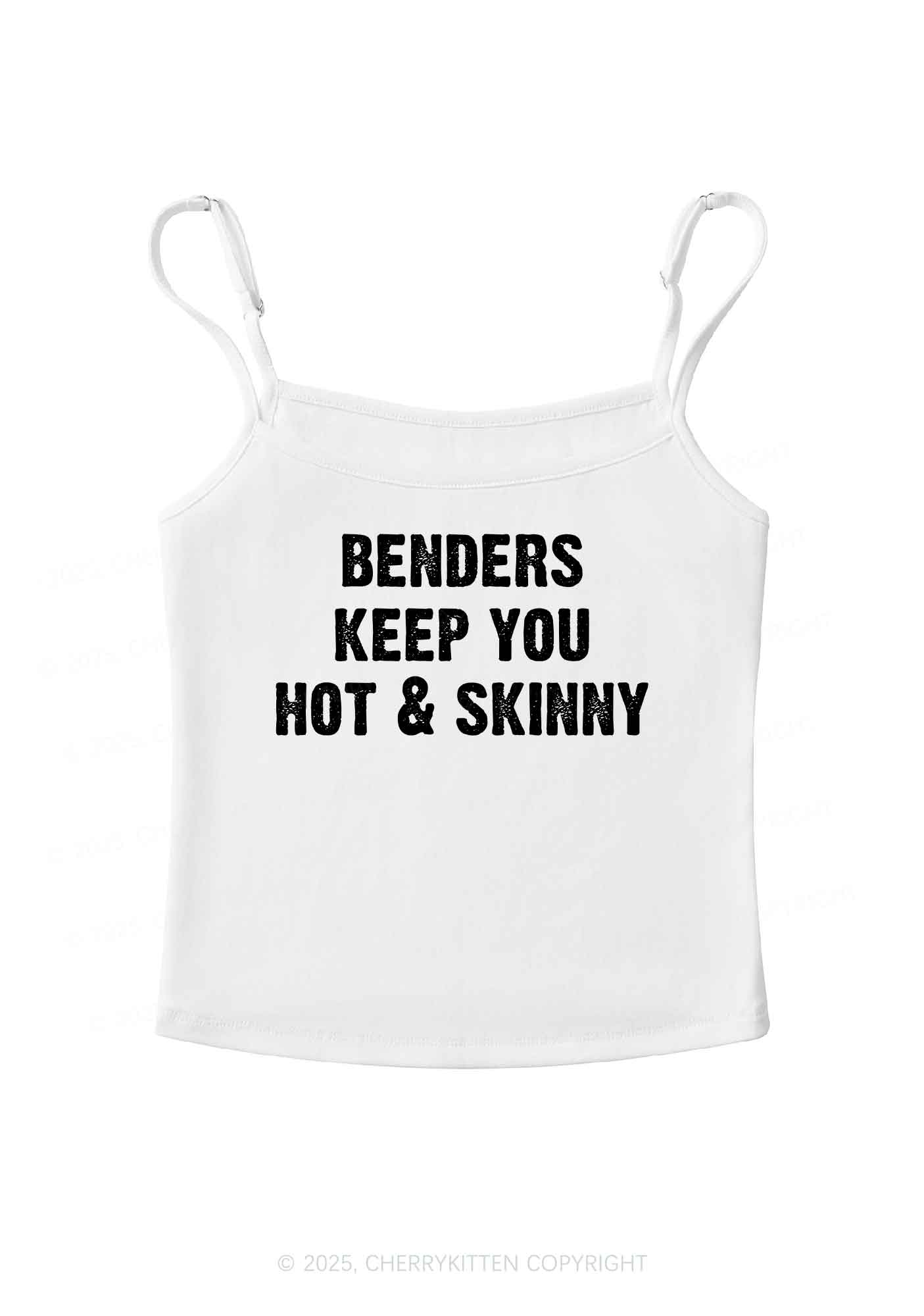 Benders Keep You Hot&Skinny Y2K Spaghetti Strap Cami Cherrykitten