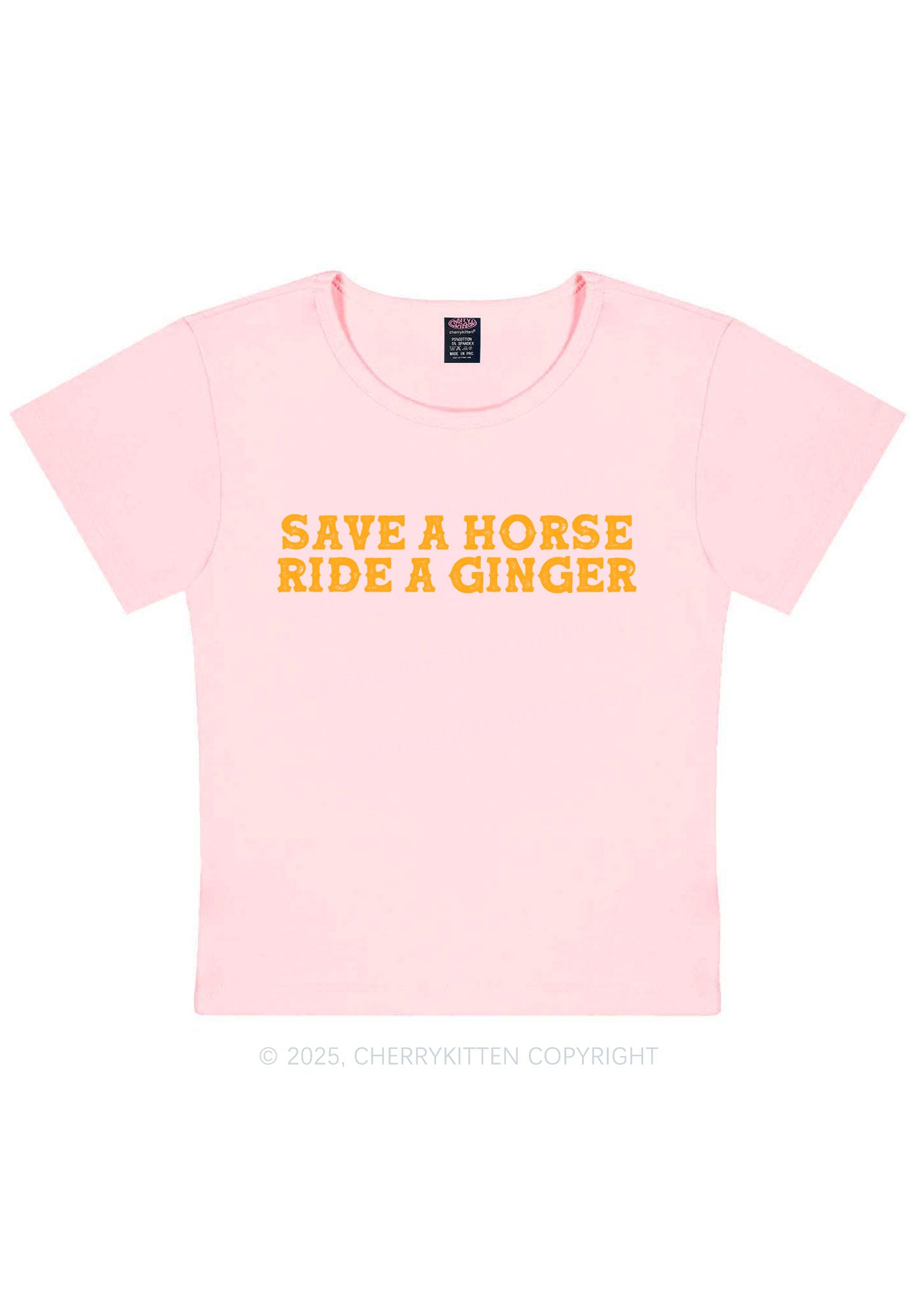 Ride A Ginger Y2K Baby Tee Cherrykitten