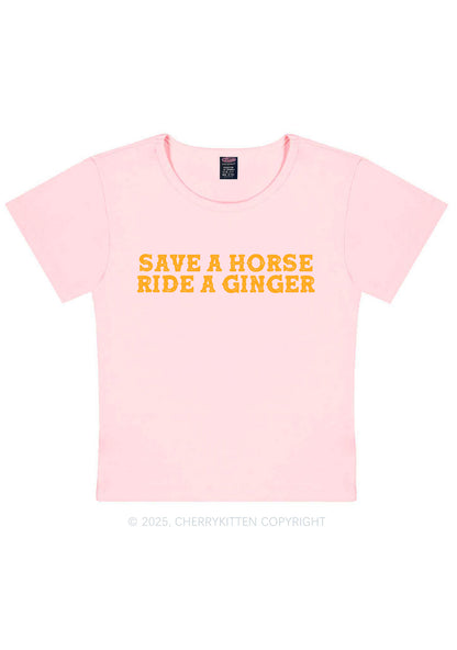Ride A Ginger Y2K Baby Tee Cherrykitten