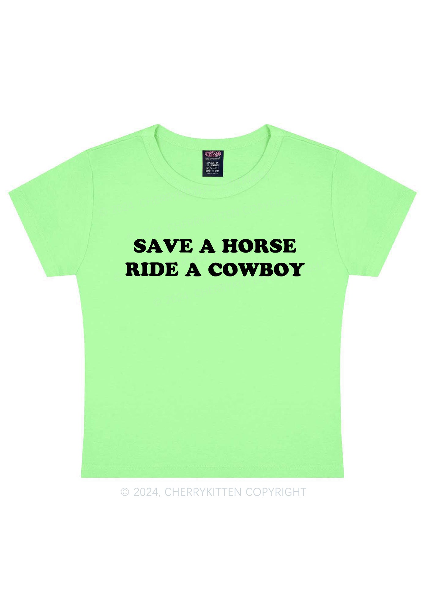 Save A Horse Y2K Baby Tee Cherrykitten
