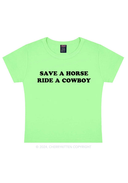 Save A Horse Y2K Baby Tee Cherrykitten