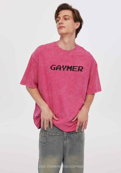 Gaymer Pride Y2K Shirts Washed Tee Cherrykitten
