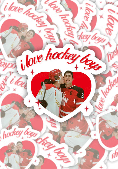 I Love Hockey Boys HR 1pc Y2K Sticker Cherrykitten