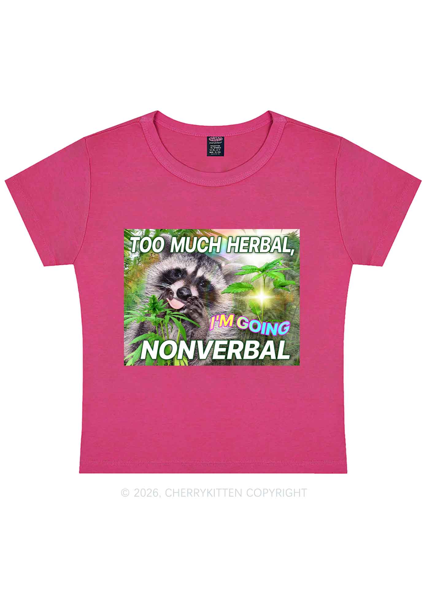 Im Going Nonverbal Y2K Baby Tee Cherrykitten