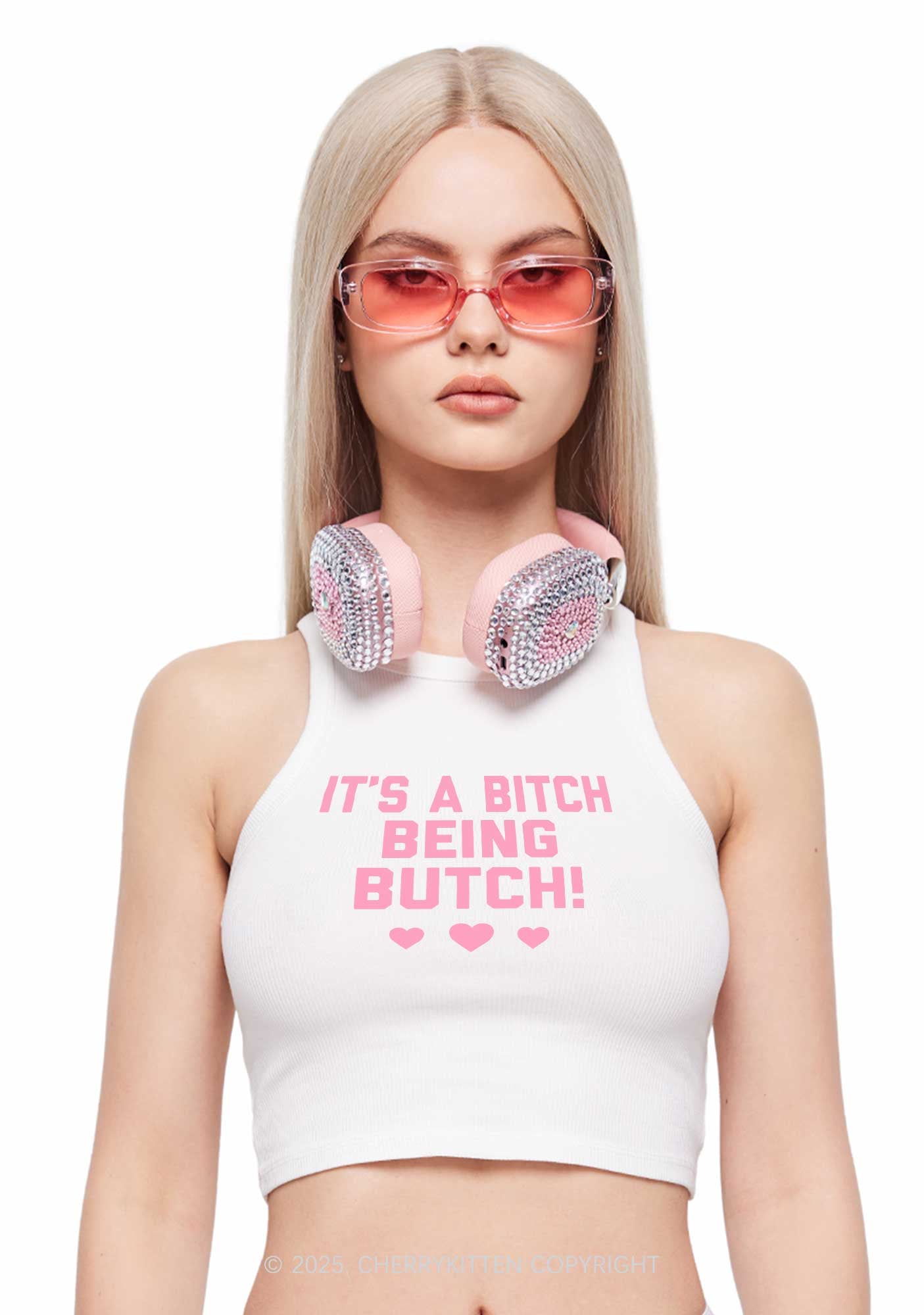 Bxxch Being Butch Y2K Crop Tank Top Cherrykitten