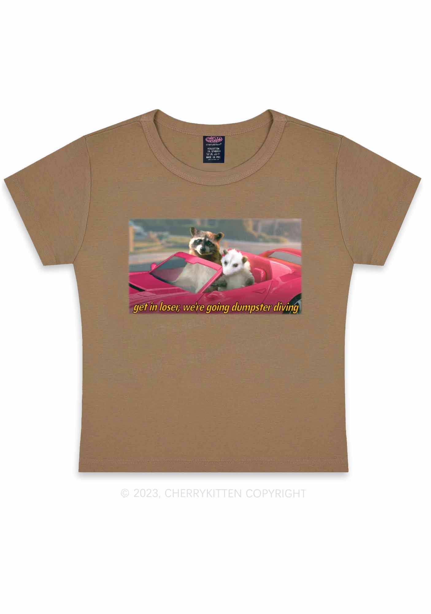 Get In Loser Y2K Baby Tee Cherrykitten