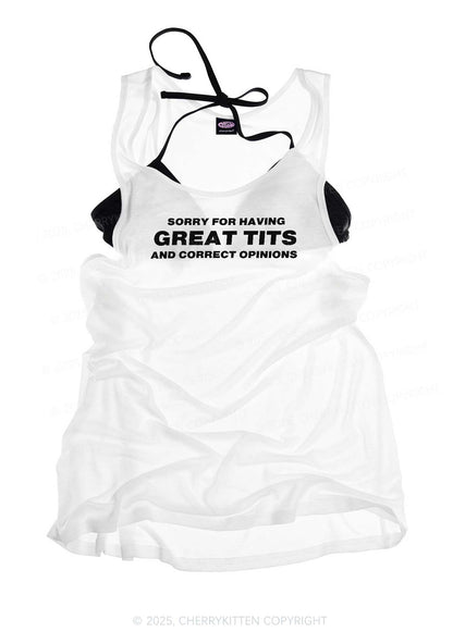 Sorry For Having Correct Opinions Y2K Sheer Boyfriend Tank Cherrykitten