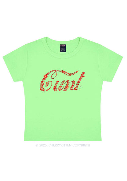 Rhinestone Special Cxxt Y2K Baby Tee Cherrykitten