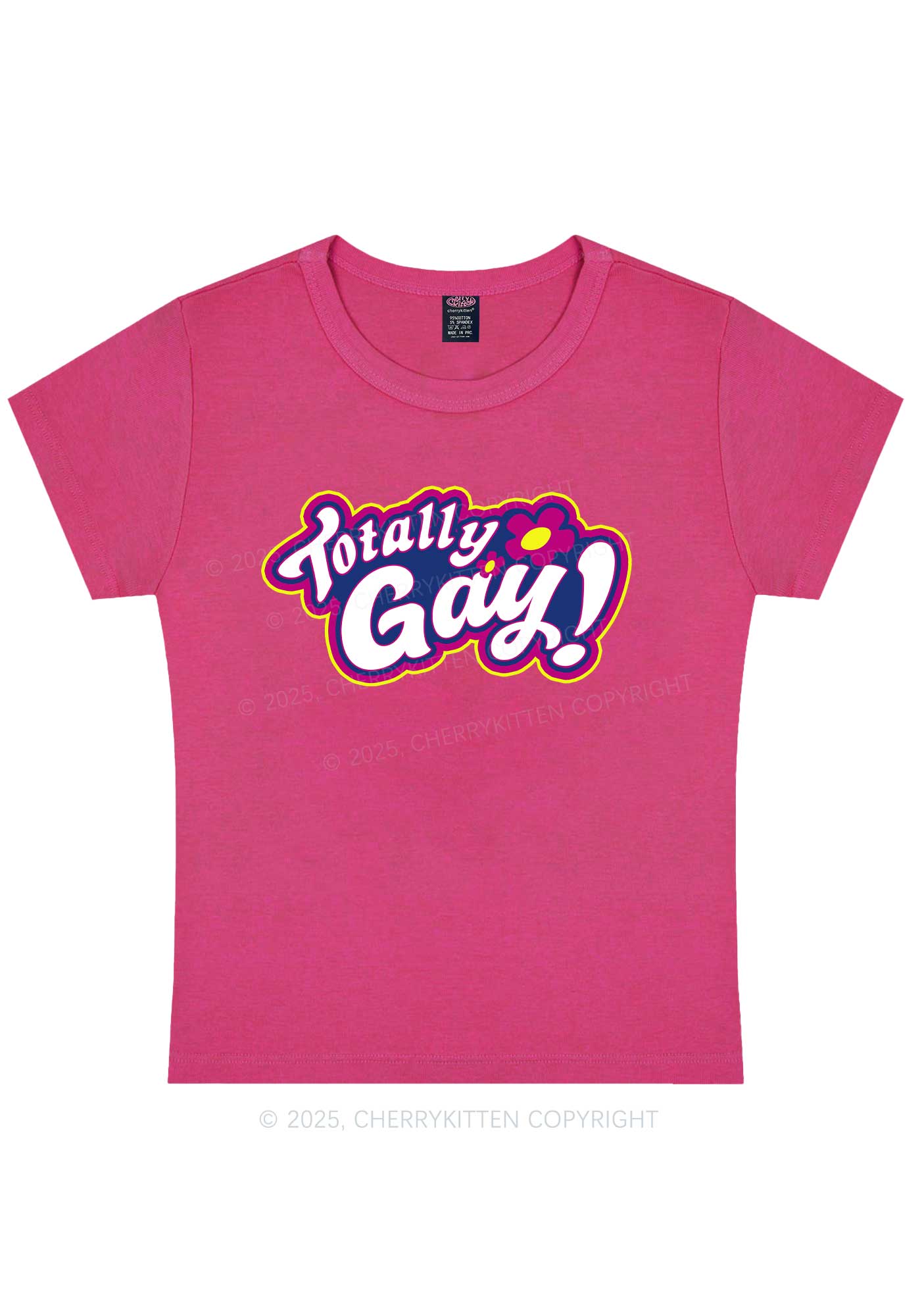 Totally Gay Pride Y2K Baby Tee Cherrykitten