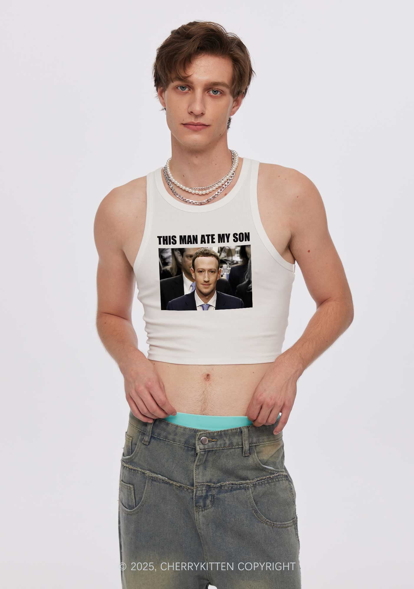 This Man Ate My Son Y2K Crop Tank Top Cherrykitten