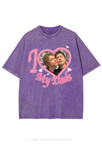 I Love My Dads HR Y2K Shirts Washed Tee Cherrykitten