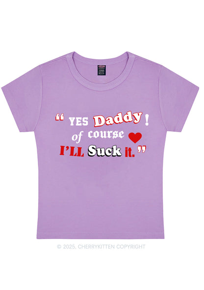 Daddy Suck It Y2K Baby Tee Cherrykitten