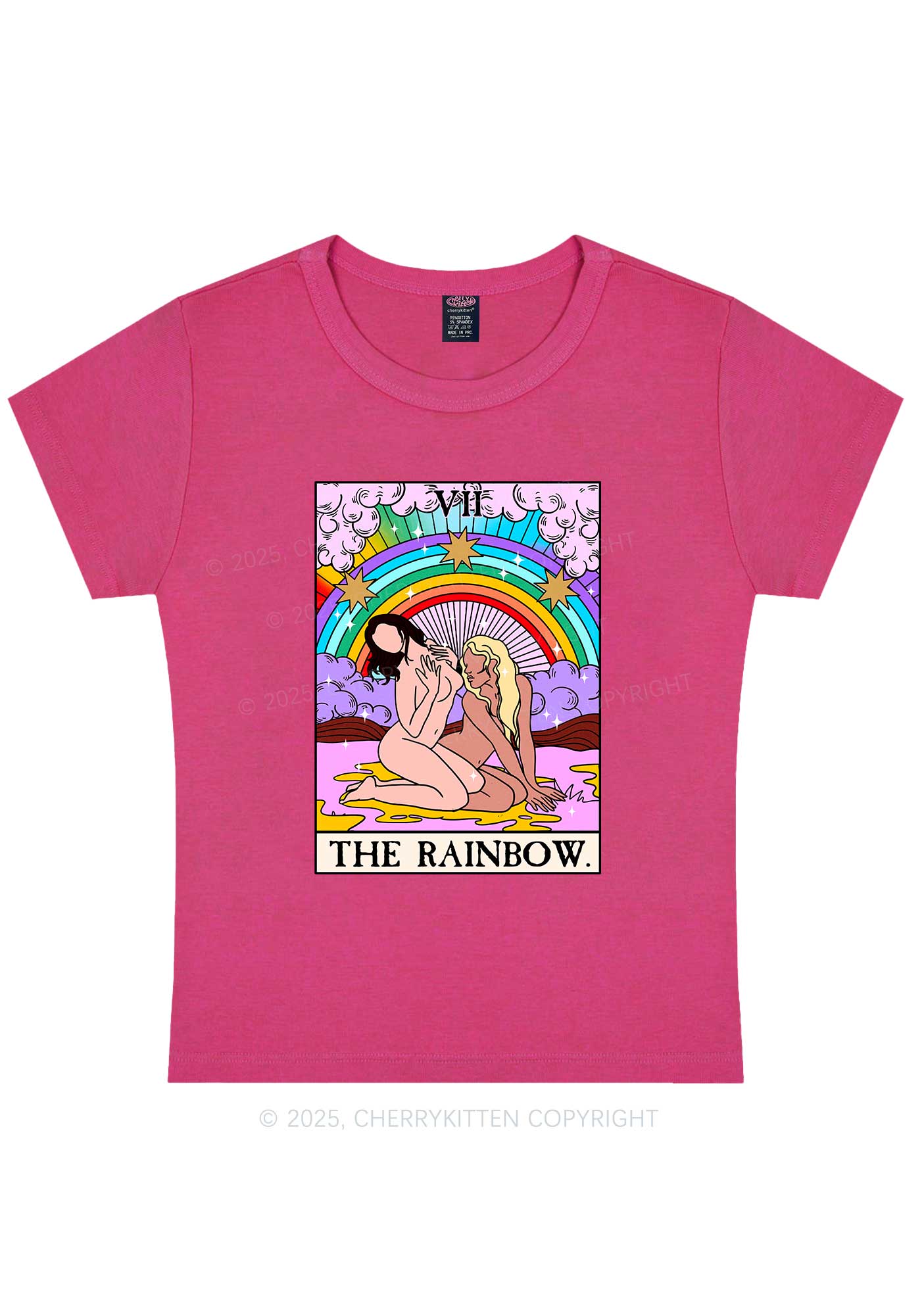 The Rainbow Y2K Baby Tee Cherrykitten