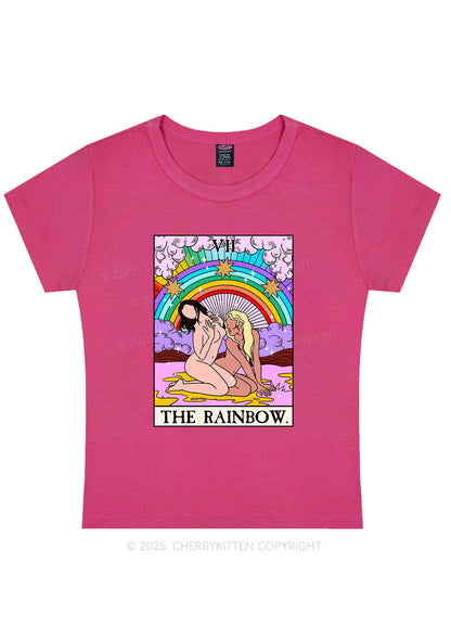 The Rainbow Y2K Baby Tee Cherrykitten