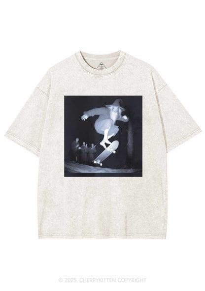 Skating Wizard Y2K Shirts Washed Tee Cherrykitten