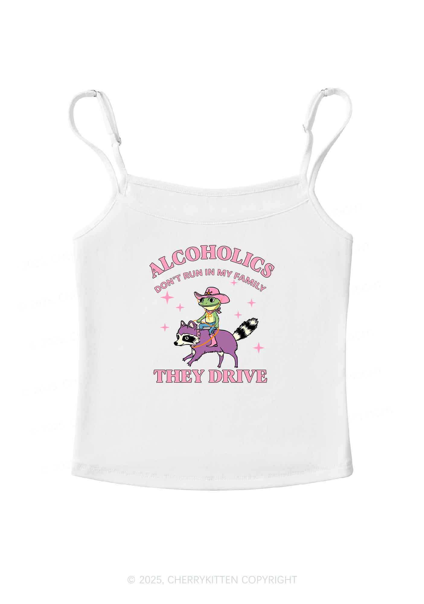 Alcoholics Drive Y2K Spaghetti Strap Cami Cherrykitten