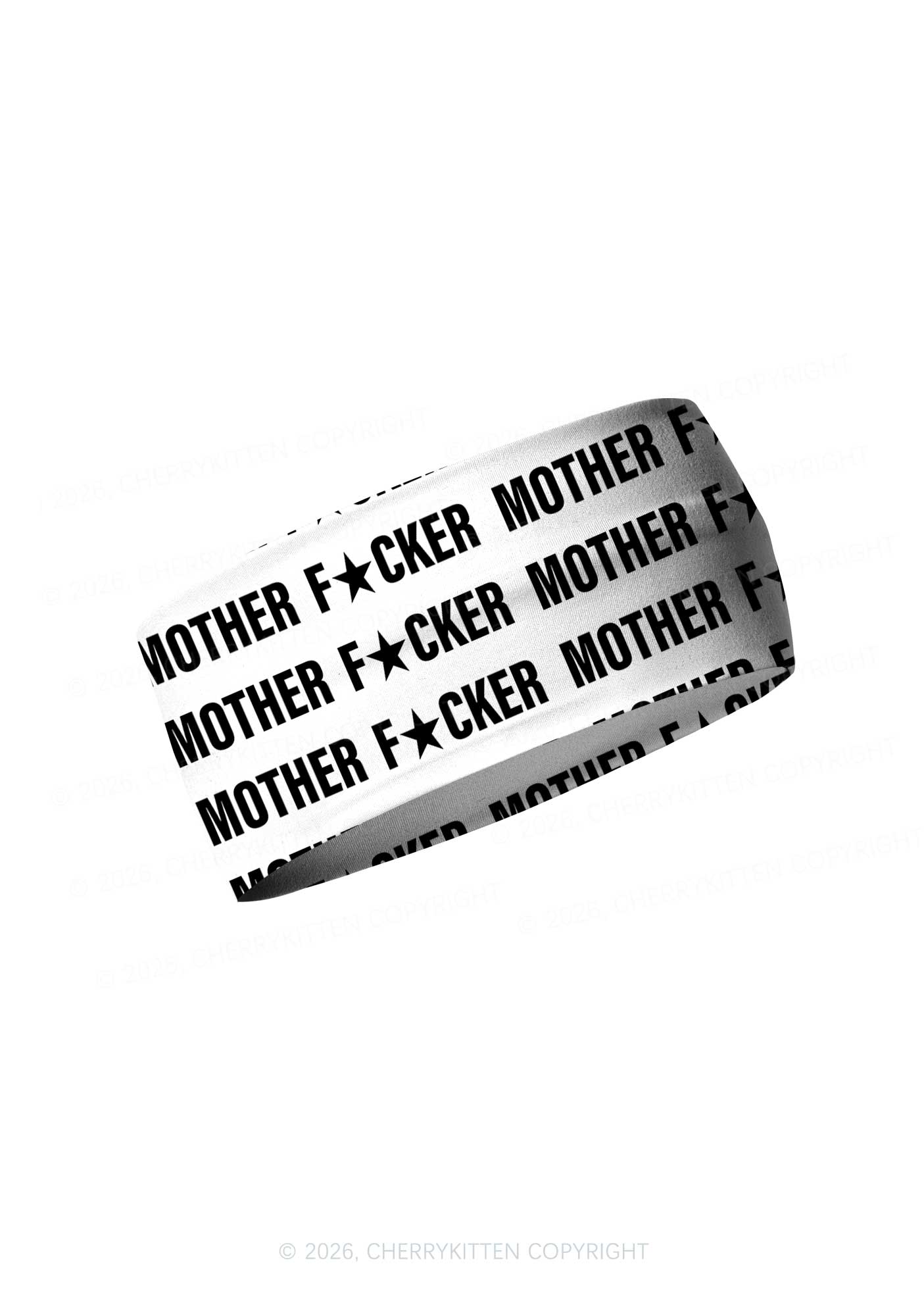 Mother Fxxker Y2K Print Headband Cherrykitten