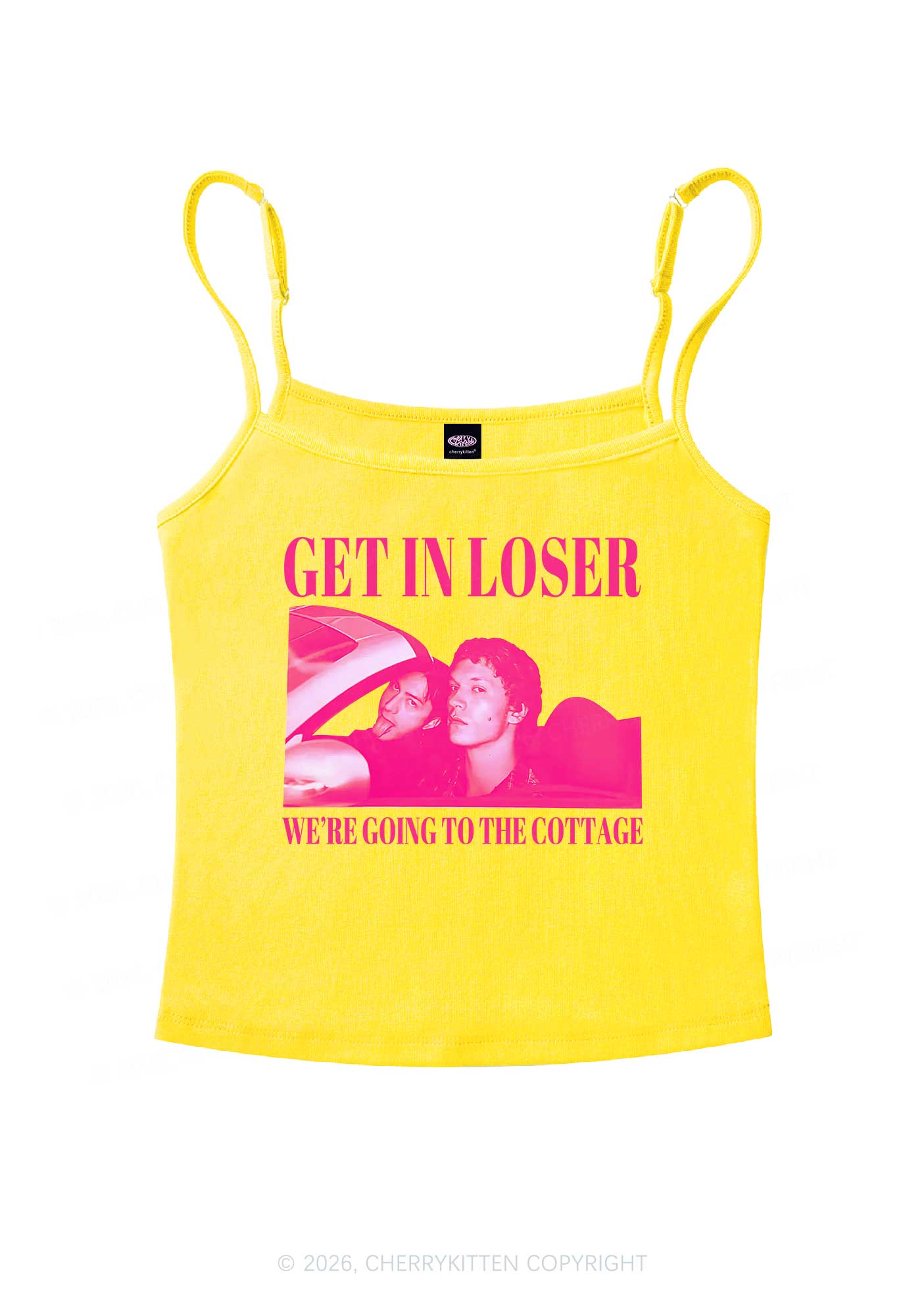 Get In Loser HR Y2K Spaghetti Strap Cami Cherrykitten