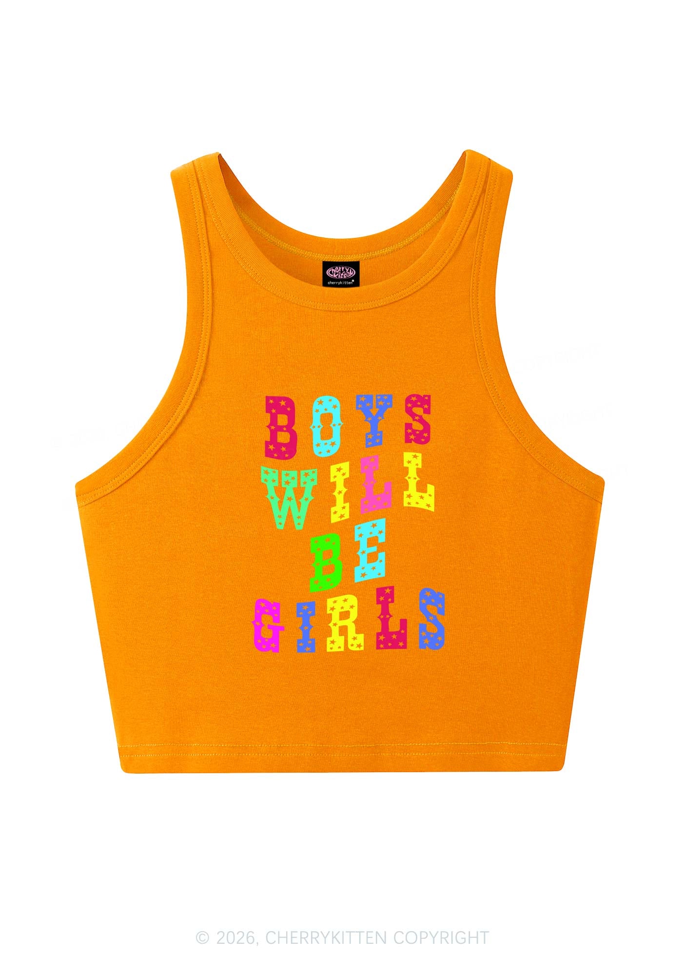 Boys Will Be Girls Pride Y2K Crop Tank Top Cherrykitten
